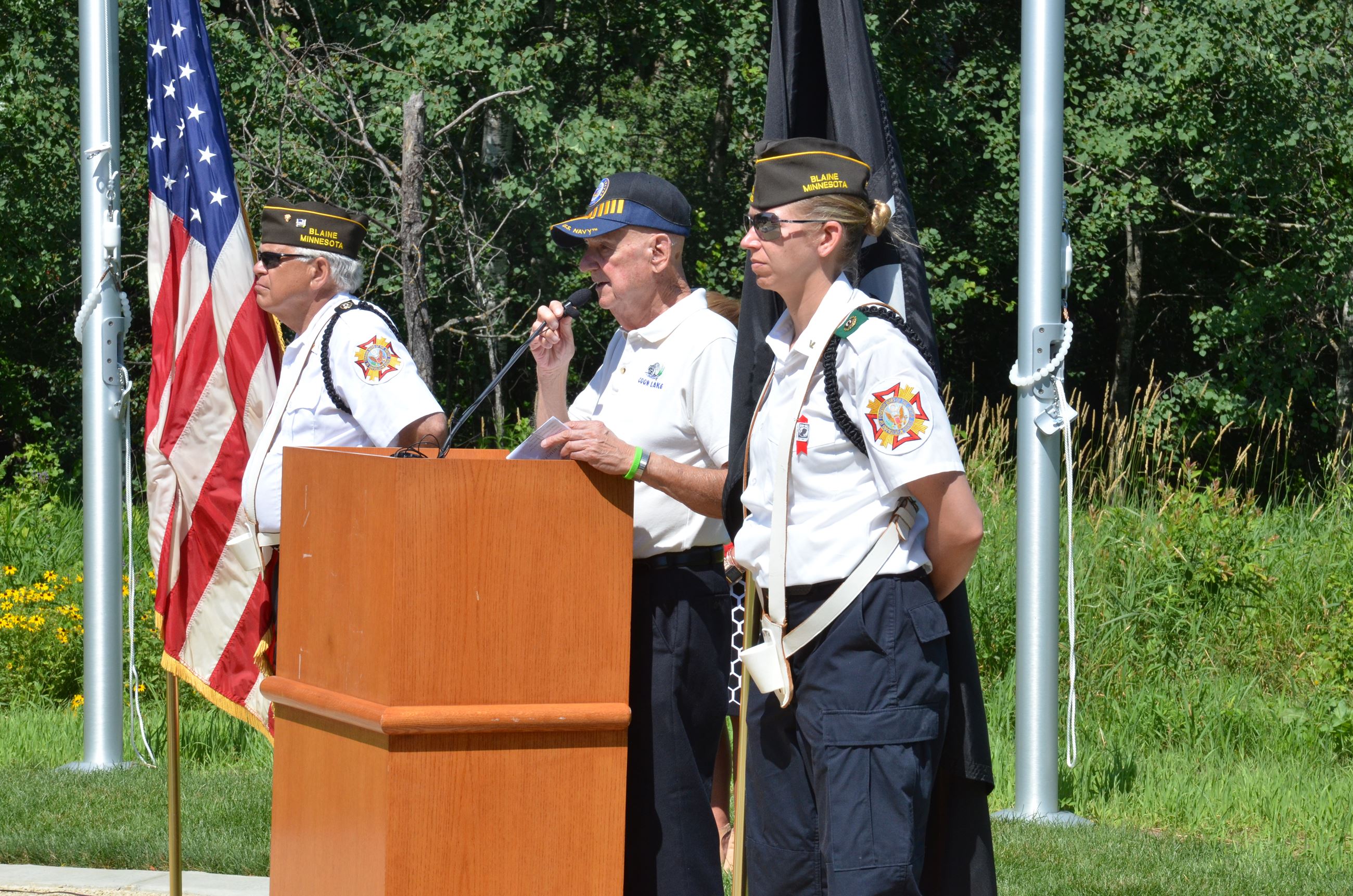 Ed Fiore gives a background of the memorial