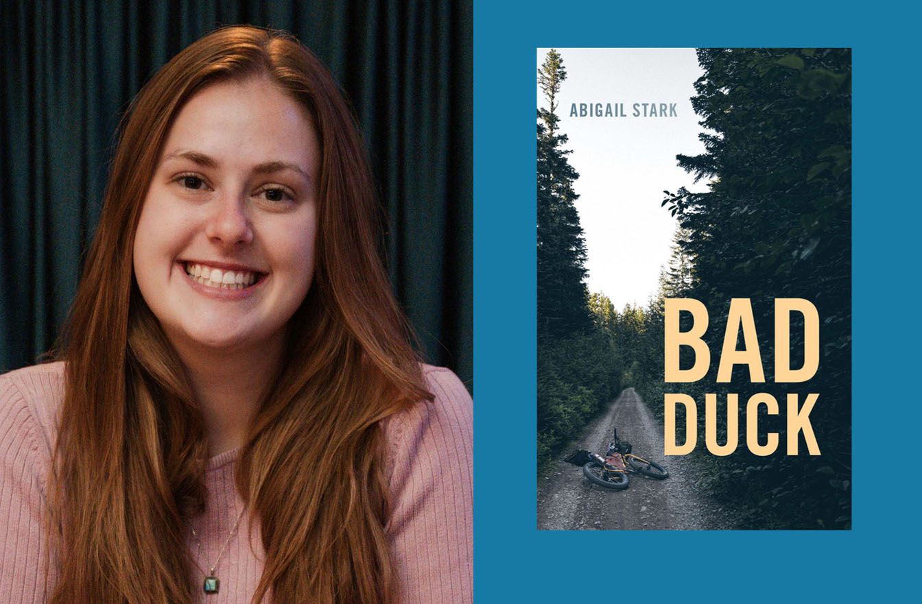 author Abigail Stark with their book Bad Duck
