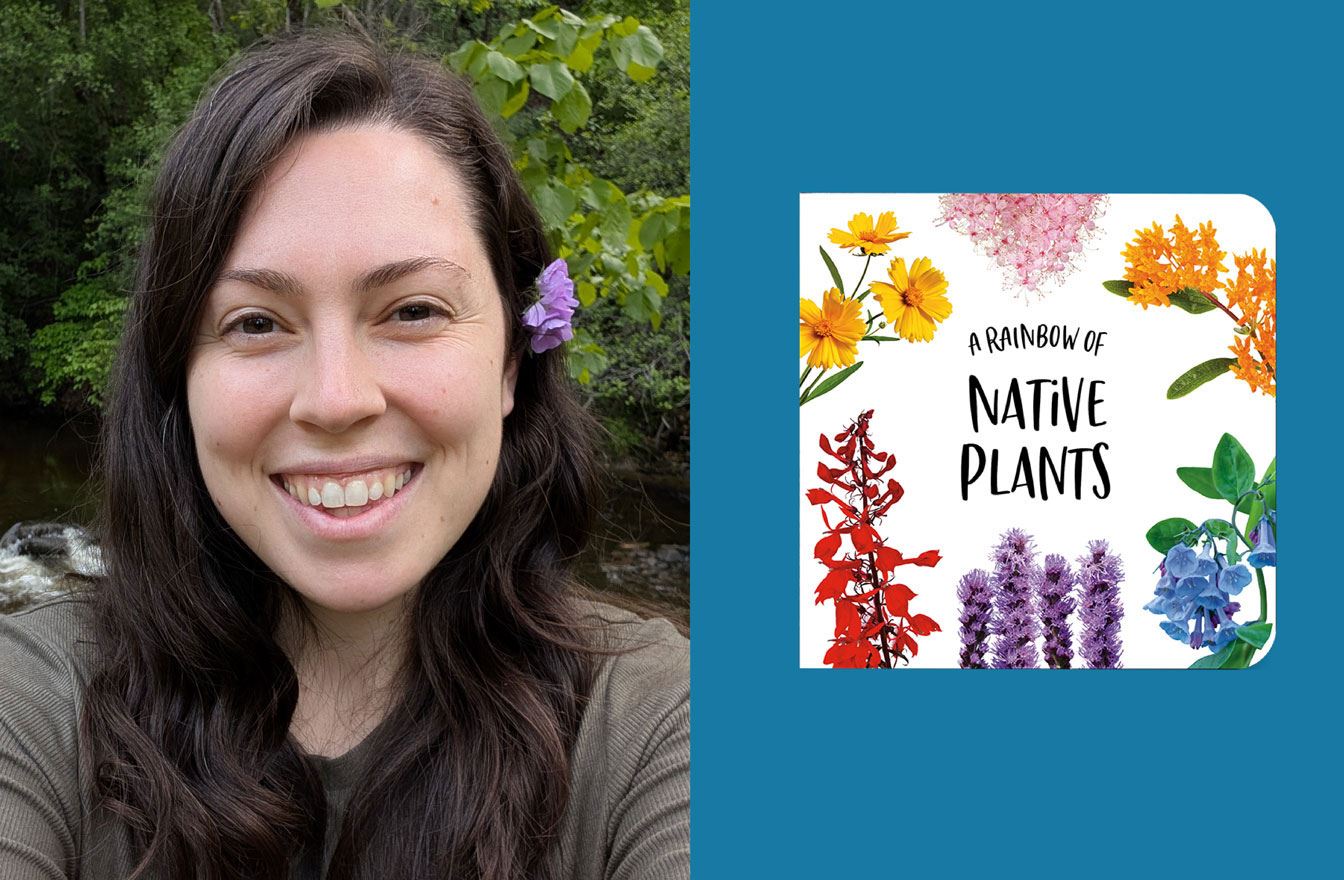 author Melinda Mattsen-Vang with their book - A Rainbow of Native Plants