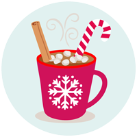 cocoa mug with mixed toppings