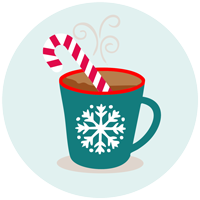 cocoa mug with peppermint